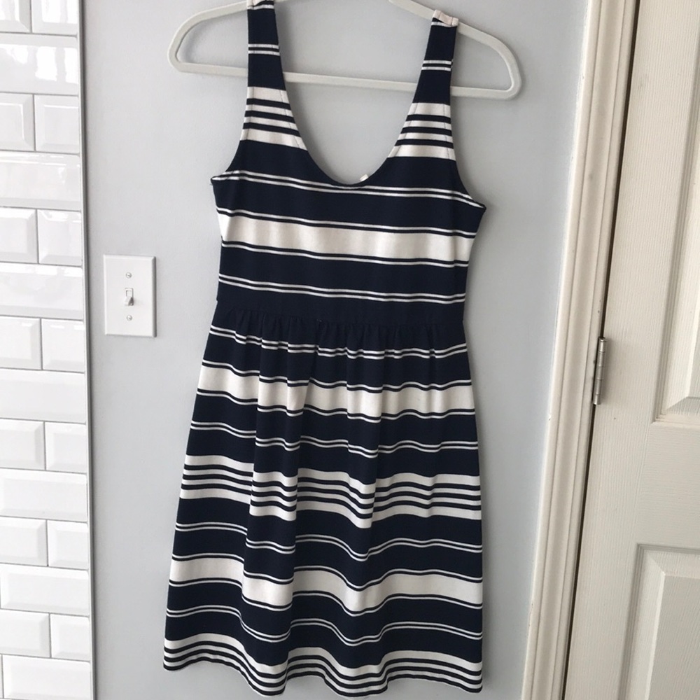 J Crew Sleeveless Stripe Dress